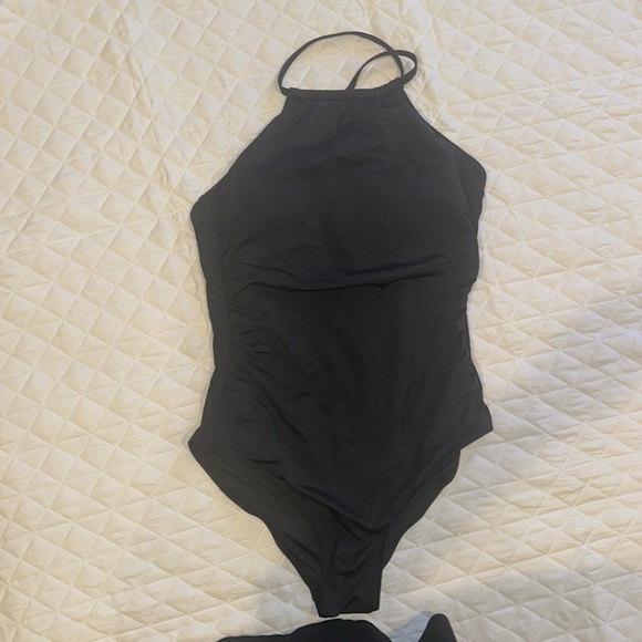 Holipick Black High Neck One Piece Swimsuit-size L Tummy Control - Picture 5 of 8